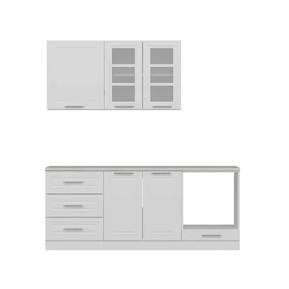 Minar 200Cm Mebran C Mutfak Dlp Beyaz 200-Mcb3 - Resim 6