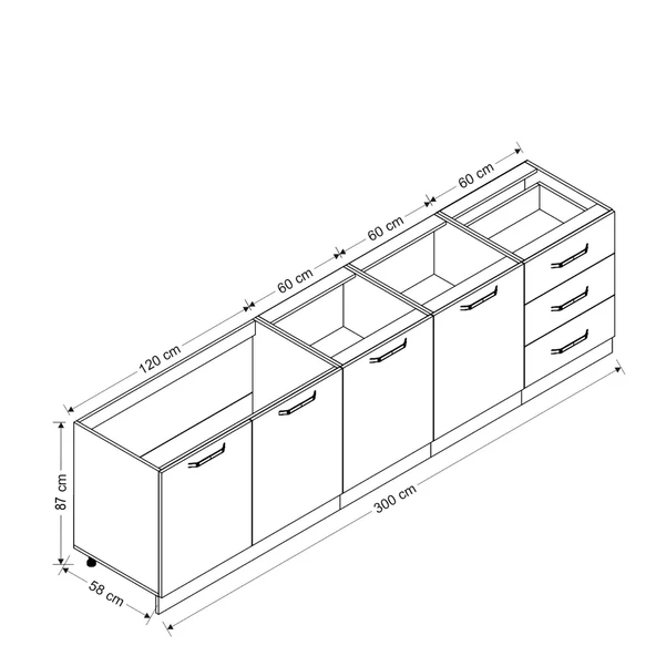 Minar 300 Cm Mutfak Dlb Byz Dore 300-D3-Alt - Resim 4