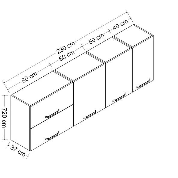 Minar 230 Cm Mutfak Dlb Byz 230-B2-Üst - Resim 8
