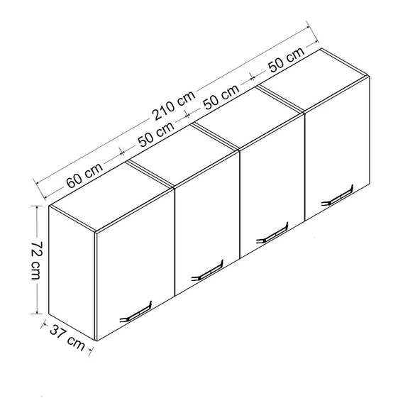 Minar 210 Cm Mutfak Dlb Byz 210-B1-Üst - Resim 8