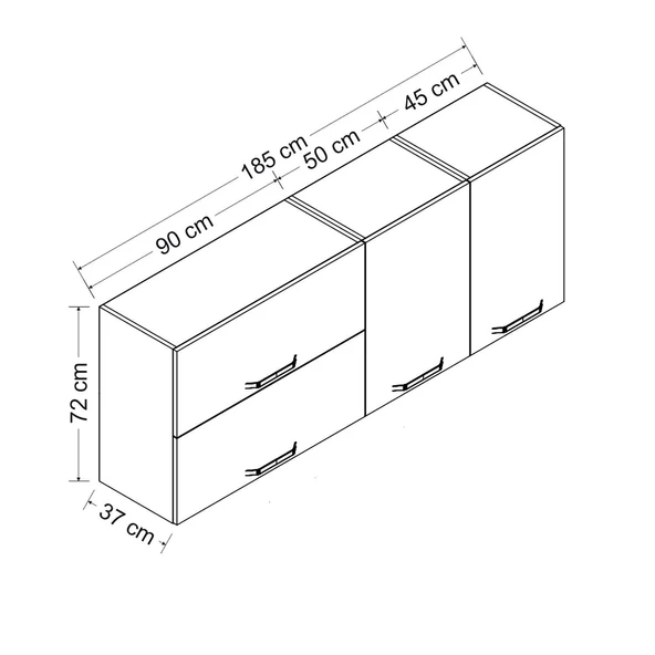 Minar 185 Cm Mutfak Dlb Byz 185-B2-Üst - Resim 8