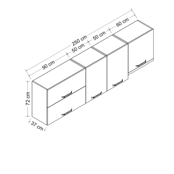 Minar 250 Cm Mutfak Dlb Byz 250-B7-Üst - Resim 8