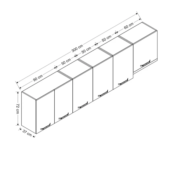 Minar 300 Cm Mutfak Dlb Byz 300-B5-Üst - Resim 8