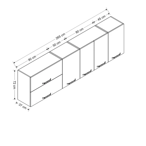 Minar 265 Cm Mutfak Dlb Byz 265-B2-Üst - Resim 8