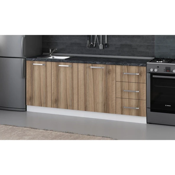 Minar 195 Cm Mutfak Dlb Byz Dore 195-D1-Alt - Resim 2