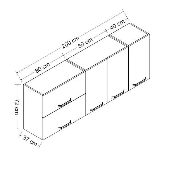 Minar 200 Cm Mutfak Dlb Byz 200-B1-Üst - Resim 8