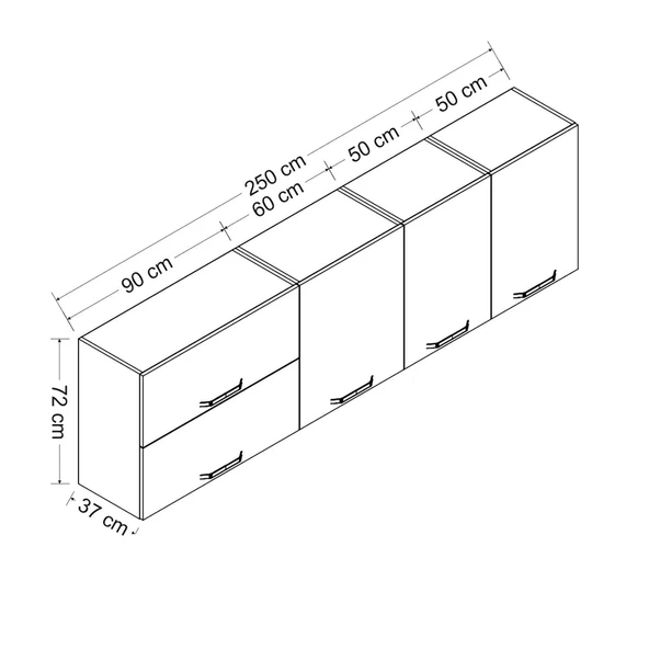 Minar 250 Cm Mutfak Dlb Byz 250-B1-Üst - Resim 8