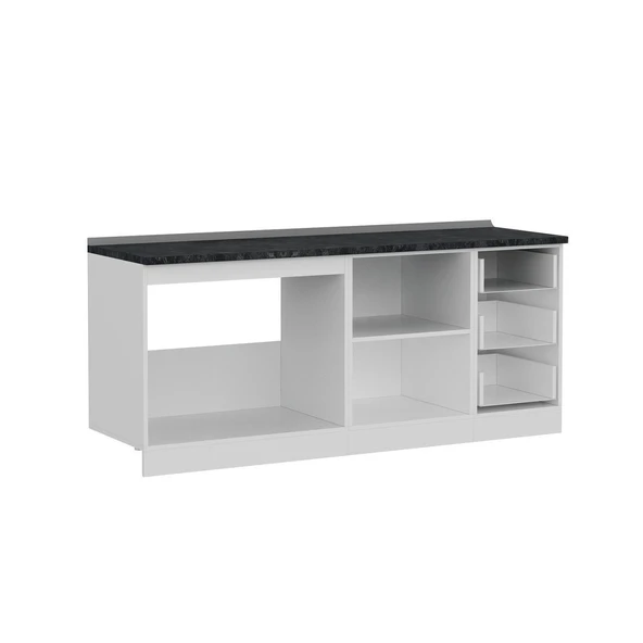 Minar 195 Cm Mutfak Dlb Byz Dore 195-D1-Alt - Resim 6