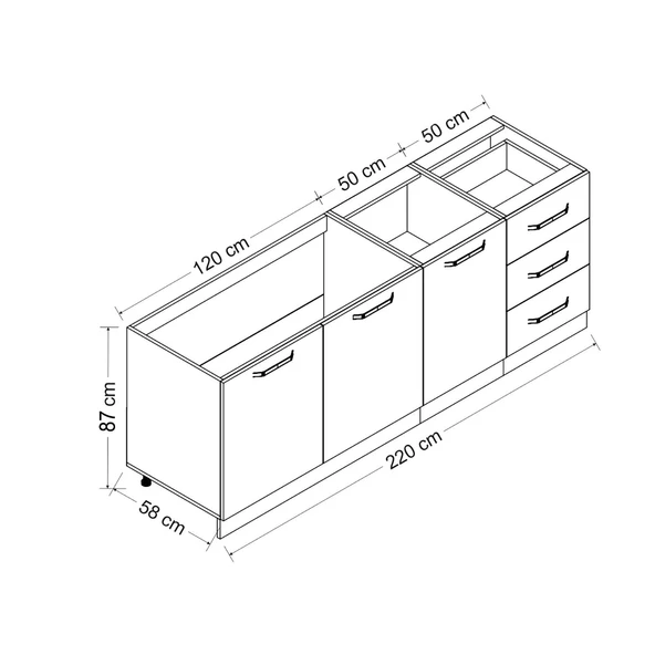 Minar 220 Cm Mutfak Dlb Byz 220-B1-Alt - Resim 8