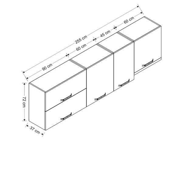 Minar 255 Cm Mutfak Dlb Byz 255-B7-Üst - Resim 8