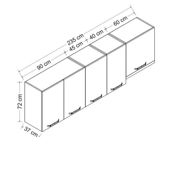Minar 235 Cm Mutfak Dlb Byz 235-B4-Üst - Resim 8