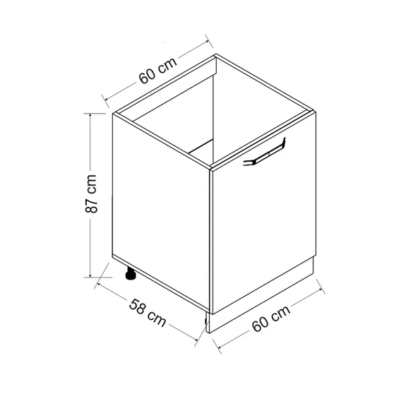 Minar 60 Cm Mutfak Dlb Byz 60-B1-Alt - Resim 8
