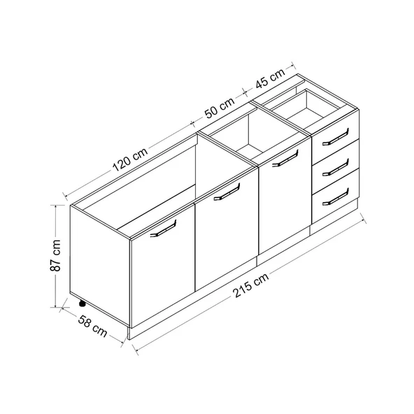 Minar 215 Cm Mutfak Dlb Byz Ant 215-A2-Alt - 8