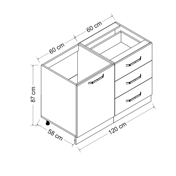 Minar 120 Cm Mutfak Dlb Byz 120-B2-Alt - Resim 8