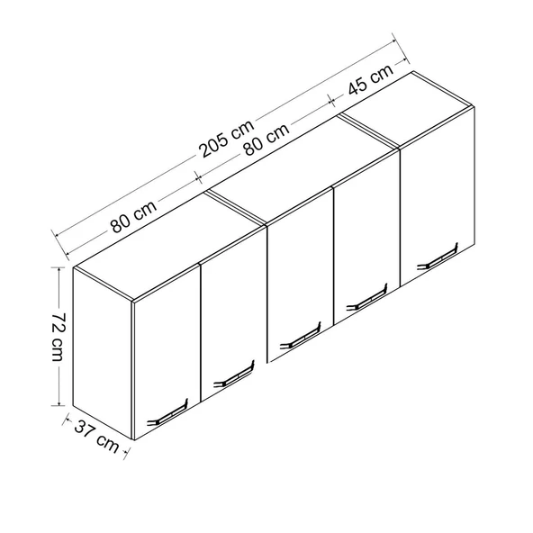 Minar 205 Cm Mutfak Dlb Byz 205-B1-Üst - Resim 8