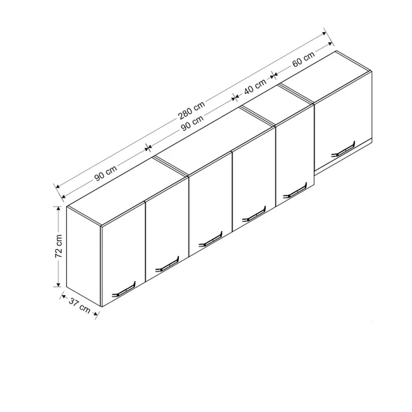 Minar 280 Cm Mutfak Dlb Byz 280-B10-Üst - Resim 8