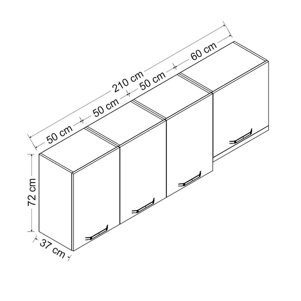 Minar 210 Cm Mutfak Dlb Byz 210-B7-Üst - Resim 8