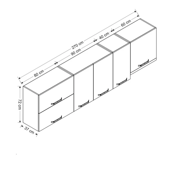 Minar 270 Cm Mutfak Dlb Byz 270-B8-Üst - Resim 8