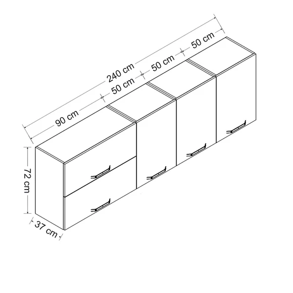 Minar 240 Cm Mutfak Dlb Byz 240-B2-Üst - Resim 8