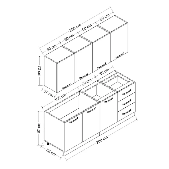 Minar 200 Cm Mutfak Dlb Byz 200-B2-Alt - Resim 8
