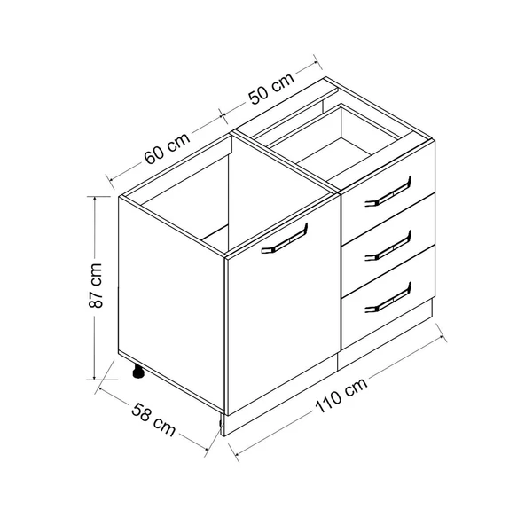 Minar 110 Cm Mutfak Dlb Byz 110-B1-Alt - Resim 8