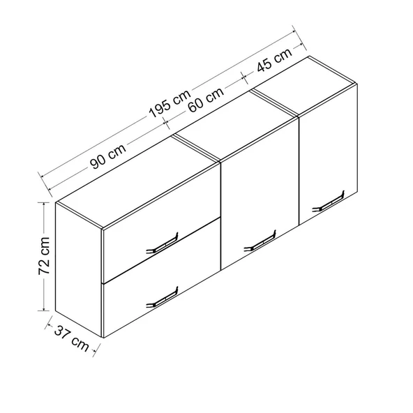 Minar 195 Cm Mutfak Dlb Byz 195-B2-Üst - Resim 8