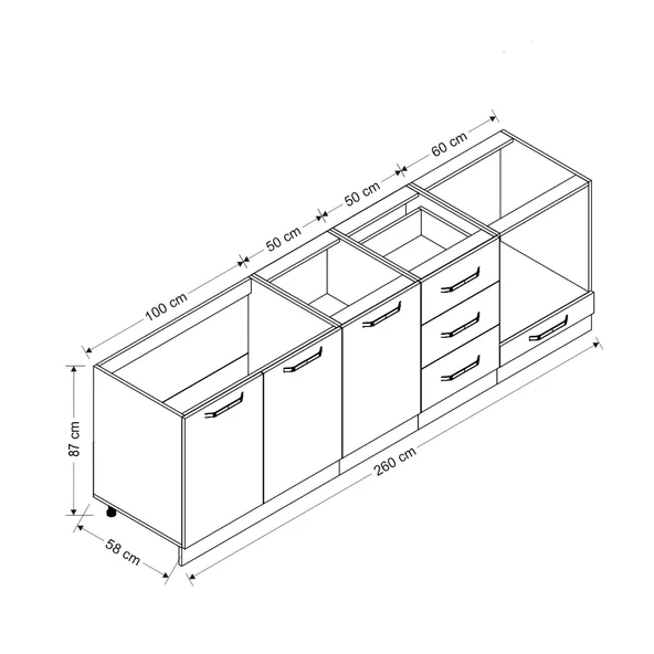 Minar 260 Cm Mutfak Dlb Byz 260-B6-Alt - 2