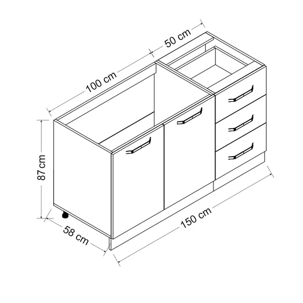 Minar 150 Cm Mutfak Dlb Byz 150-B2-Alt - 8