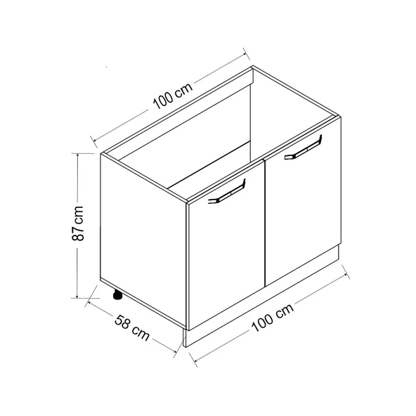 Minar 100 Cm Mutfak Dlb Byz 100-B2-Alt - Resim 8