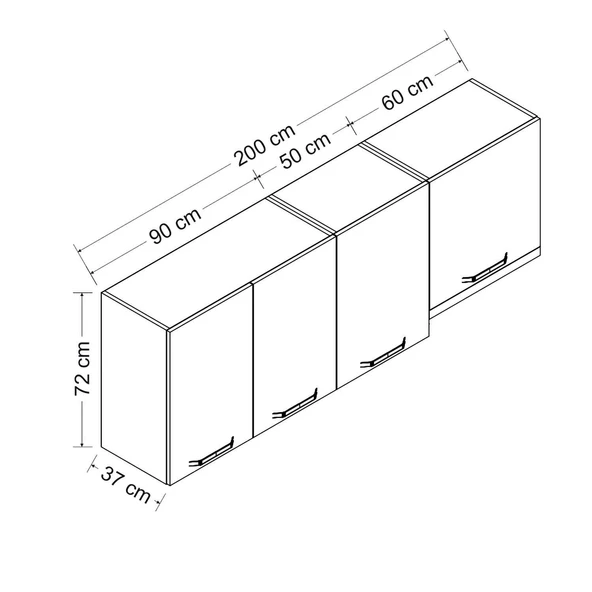 Minar 200 Cm Mutfak Dlb Byz 200-B4-Üst - Resim 8