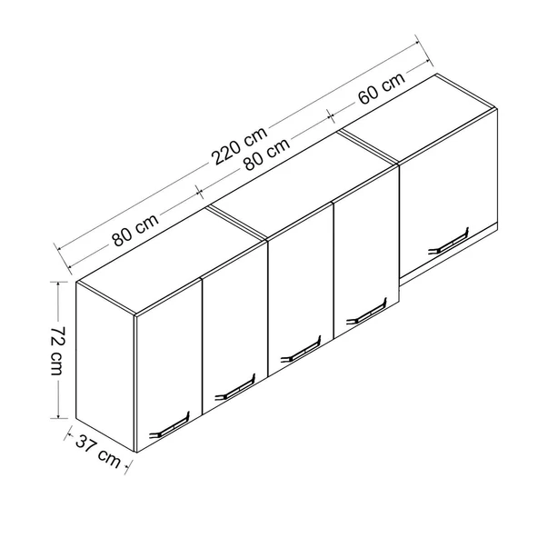 Minar 220 Cm Mutfak Dlb Byz 220-B5-Üst - Resim 8