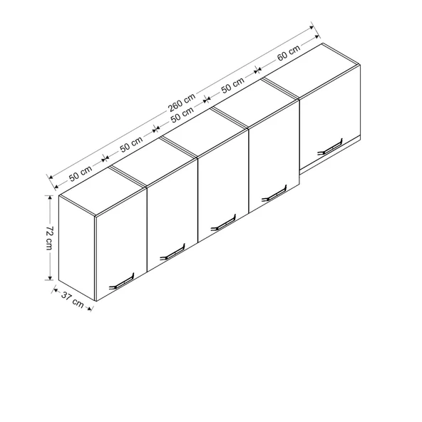 Minar 260 Cm Mutfak Dlb Byz 260-B8-Üst - Resim 8