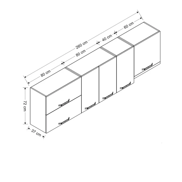 Minar 260 Cm Mutfak Dlb Byz 260-B4-Üst - Resim 8
