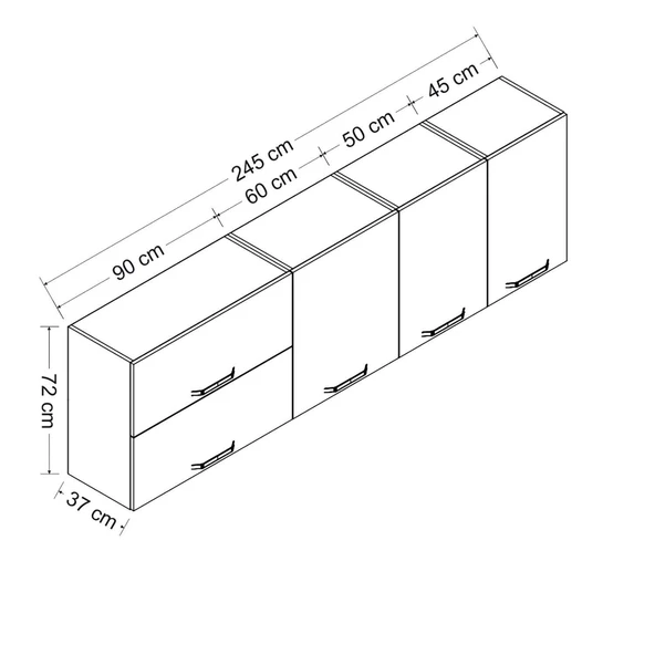 Minar 245 Cm Mutfak Dlb Byz 245-B2-Üst - Resim 8