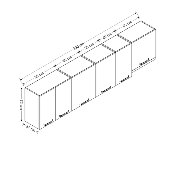 Minar 290 Cm Mutfak Dlb Byz 290-B4-Üst - Resim 8