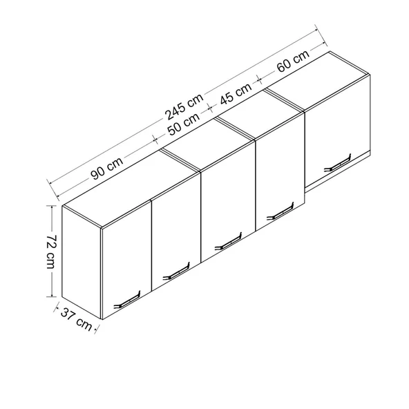 Minar 245 Cm Mutfak Dlb Byz 245-B8-Üst - Resim 8