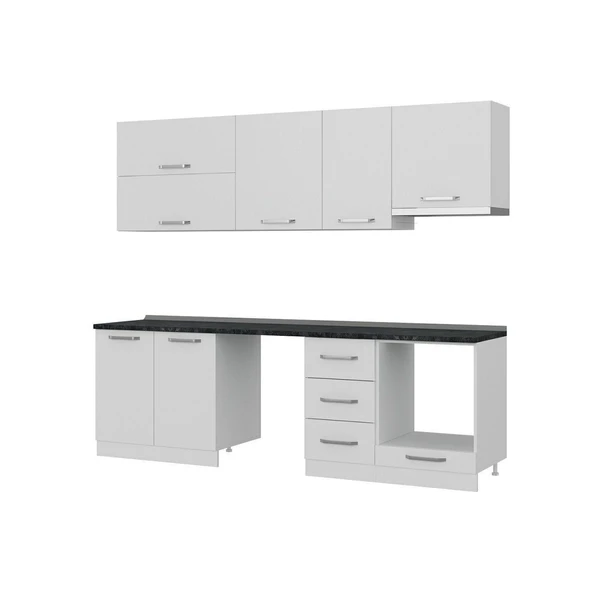 Minar 255 Cm Mutfak Dolabı Beyaz 255-B16 - 6