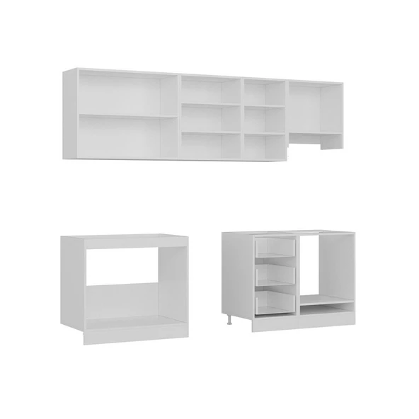 Minar 255 Cm Mutfak Dolabı Beyaz 255-B16 - 7