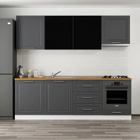 Minar 240 Cm Mebran C + Alm. Füme Cam Mtfk Dlp Byz Antr 240-Mcba1 - Resim 2