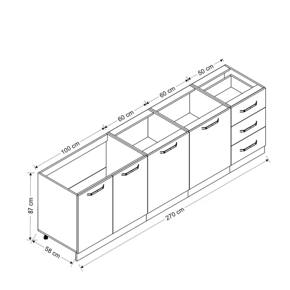 Minar 270 Cm Mutfak Dlb Byz Dore 270-D2-Alt - 8