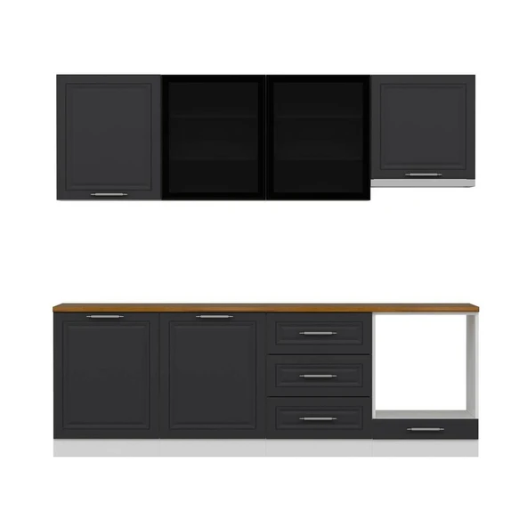 Minar 240 Cm Mebran C + Alm. Füme Cam Mtfk Dlp Byz Antr 240-Mcba1 - Resim 6