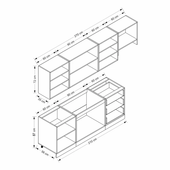 Minar 270 Cm Mebran C + Alm. Füme Cam Mtfk Dlp Byz 270-Mcb2 - Resim 8