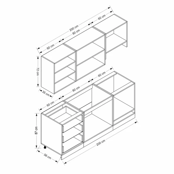 Minar 200 Cm Mebran C + Alm. Füme Cam Mtfk Dlp Byz 200-Mcb1 - Resim 8