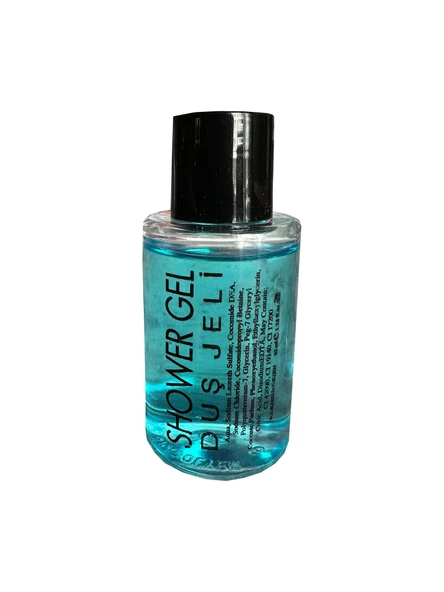 Tek Kullanımlık Mini Otel Seyehat Kamp Duş Jeli - Mavi - Şişe - 30 cc / 30 ml. - 10 Adet - 2