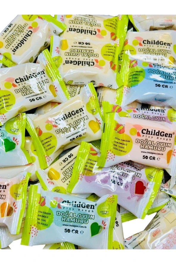 ChildGen Doğal Oyun Hamuru -10'lu Minipack - (10x50gr) - 1