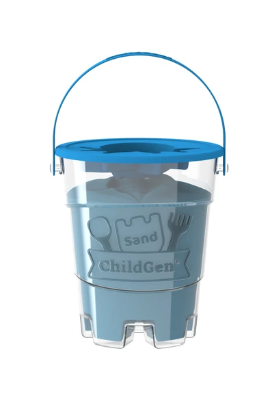 ChildGen Doğal Kinetik Kum - Mavi - 500 gr - Resim 3