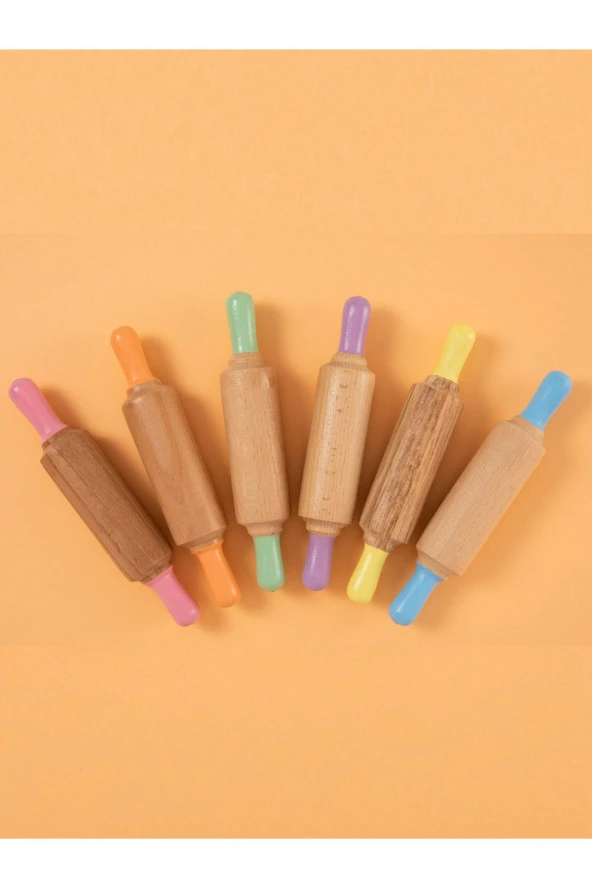 ChildGen Mini Ahşap Merdane-sarı