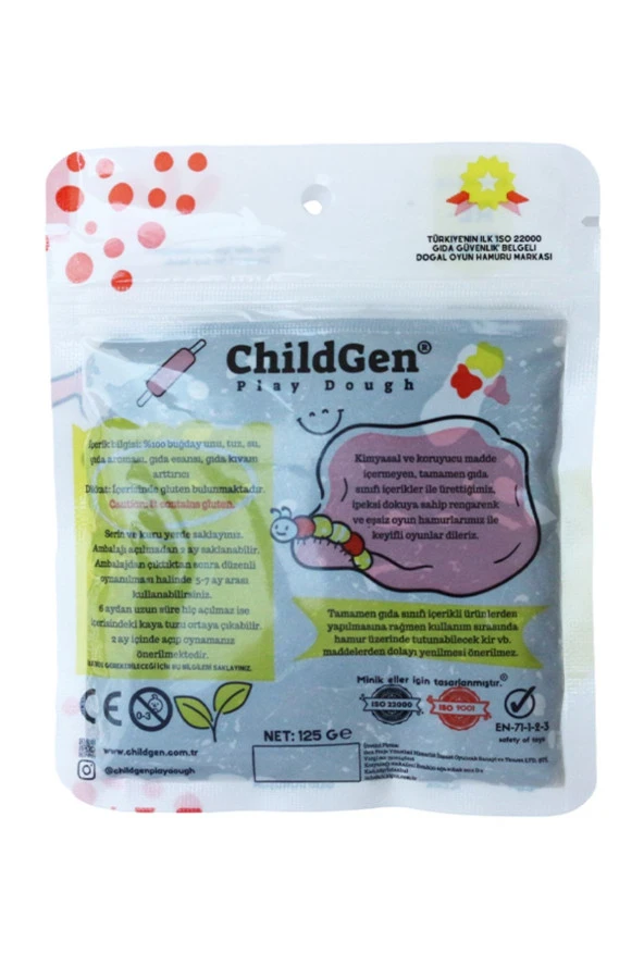 ChildGen Doğal Oyun Hamuru - Kahverengi -vakumlu Kartuş Paket - (ecopack-refill) - 2