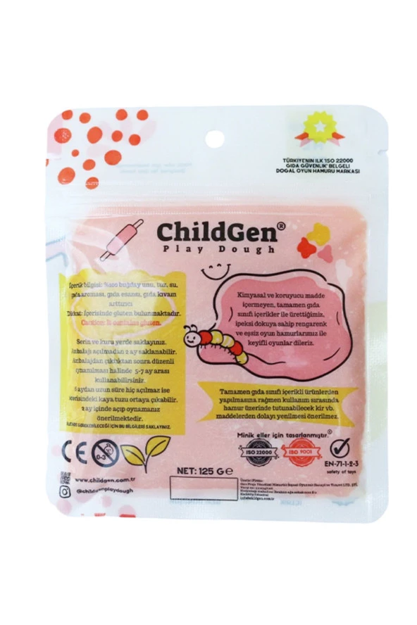 ChildGen Doğal Oyun Hamuru Turuncu Vakumlu Kartuş Paket ürün görseli
