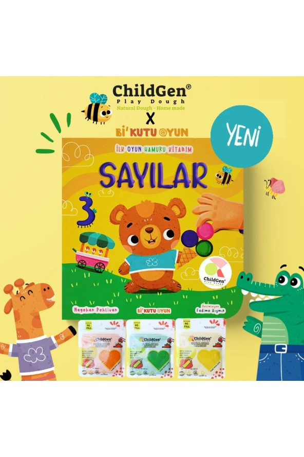 ChildGen Sayılar Ilk Oyun Hamuru Aktivitesi Ve 3x125 Gr Doğal Oyun Hamuru